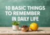 Günlük Yaşamda Dikkate Alınması Gereken 10 Temel Unutma 10 Basic Things to Remember in Daily Life
