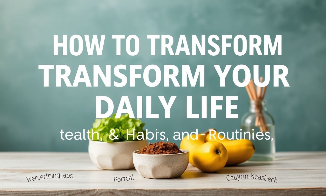 Günlük Hayatınızı Nasıl Dönüştürürsünüz: Sağlıklı Alışkanlıklar ve Rutinler