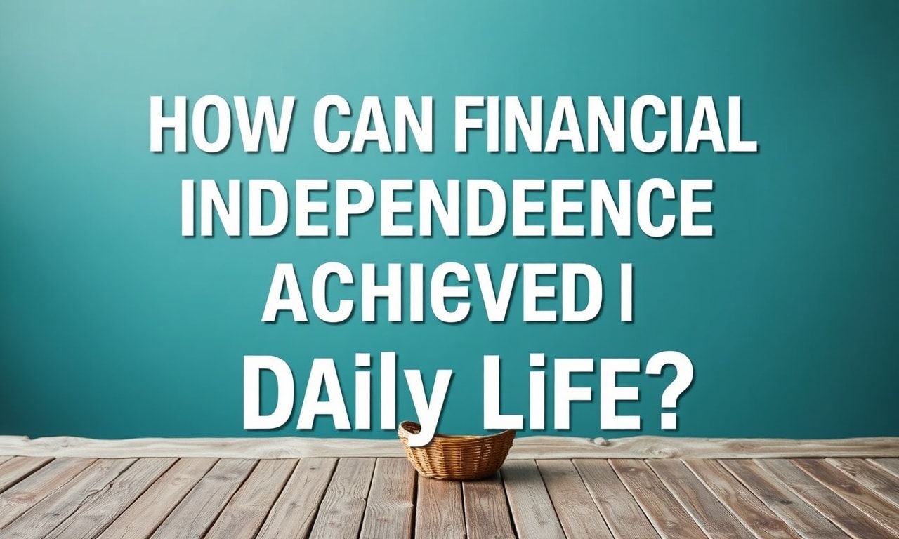 Günlük Hayatta Finansal Bağımsızlık Nasıl Sağlanır?