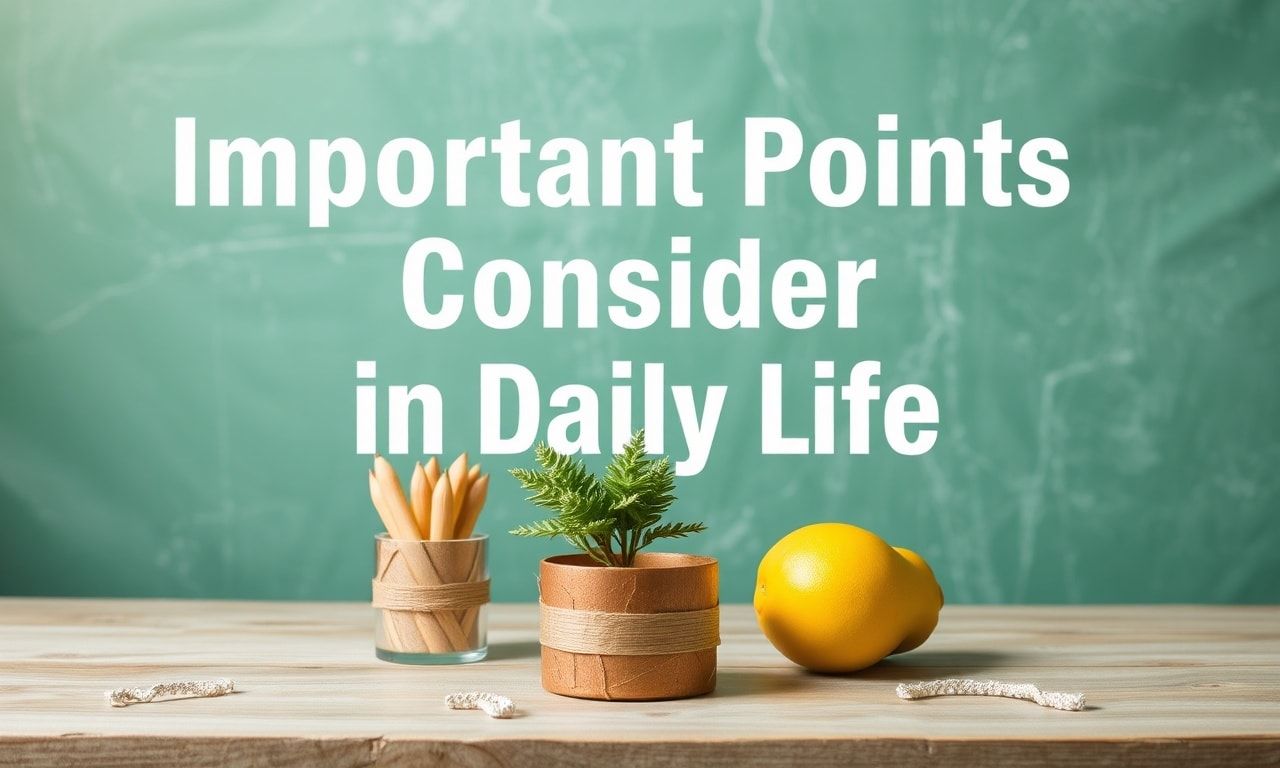 Günlük Yaşamda Dikkate Alınması Gereken Önemli Noktalar