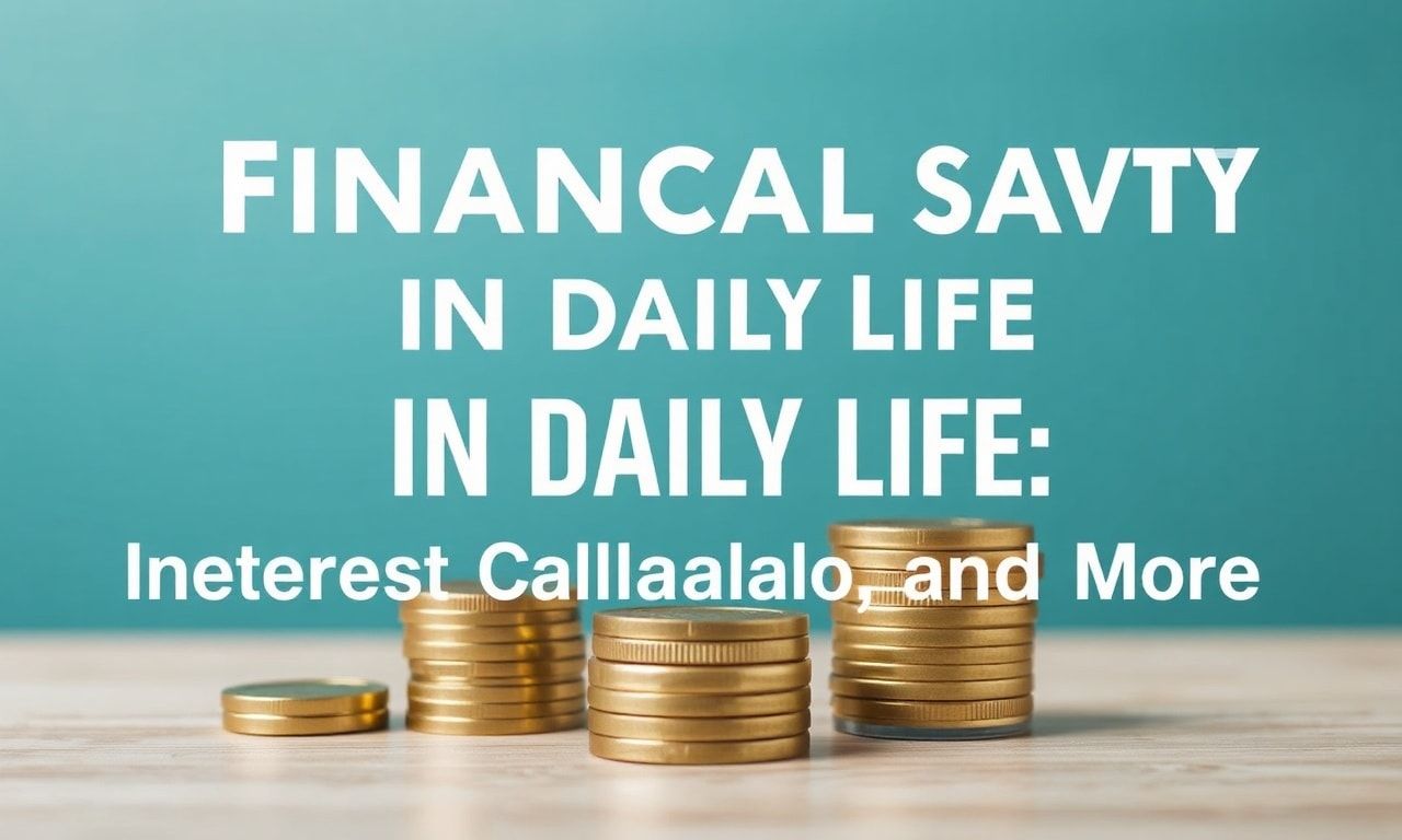 Günlük Yaşamda Finansal Akıllılık: Faiz Hesaplaması ve Daha Fazlası