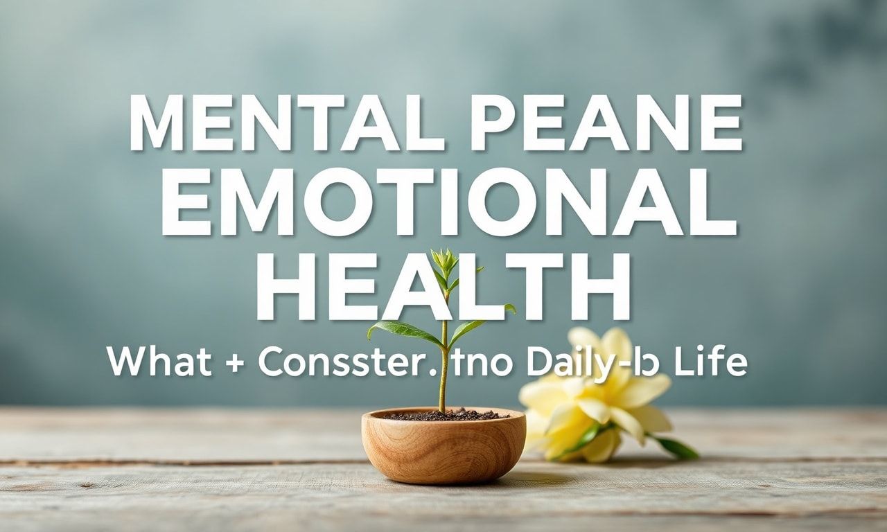 Ruhsal Barış ve Duygusal Sağlık: Günlük Yaşamda Dikkate Alınması Gerekenler
