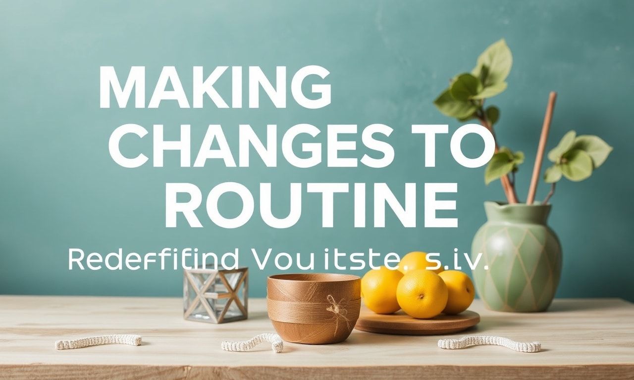 Rutinizde Değişiklik Yapmak: Yaşam Tarzınızı Yeniden Tanımak