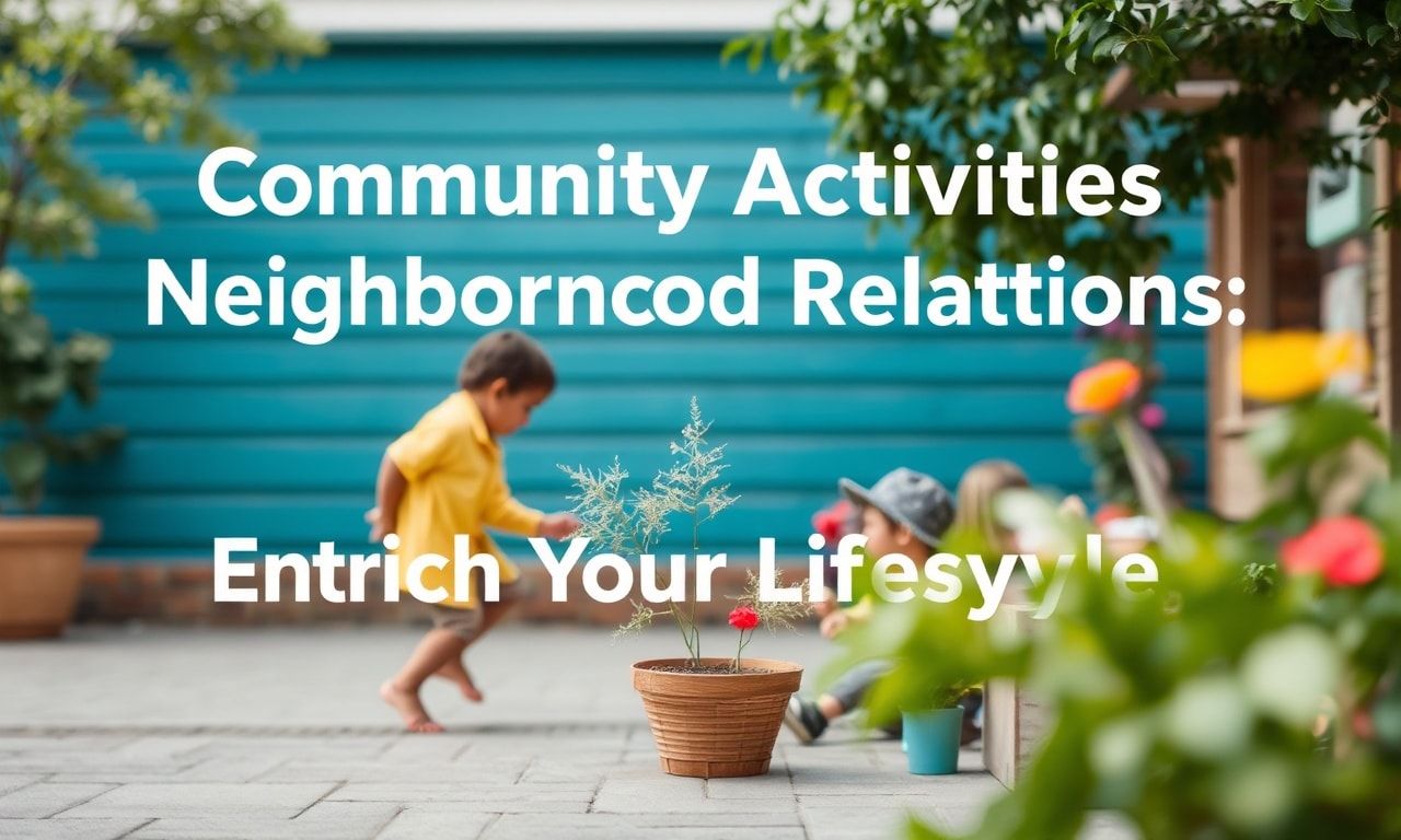 Topluluk Etkinlikleri ve Komşuluk İlişkileri: Yaşam Tarzınızı Nasıl Zenginleştirir
